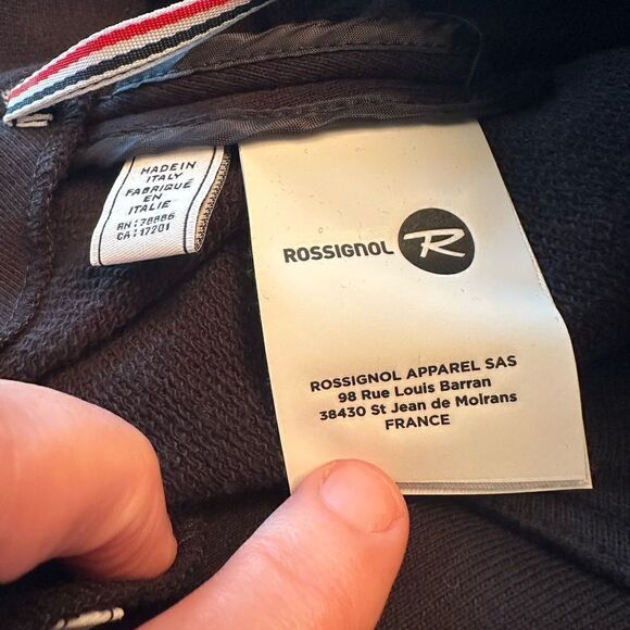 Rossignol black mini skirt with colorful patches. Size large - Picture 6 of 12